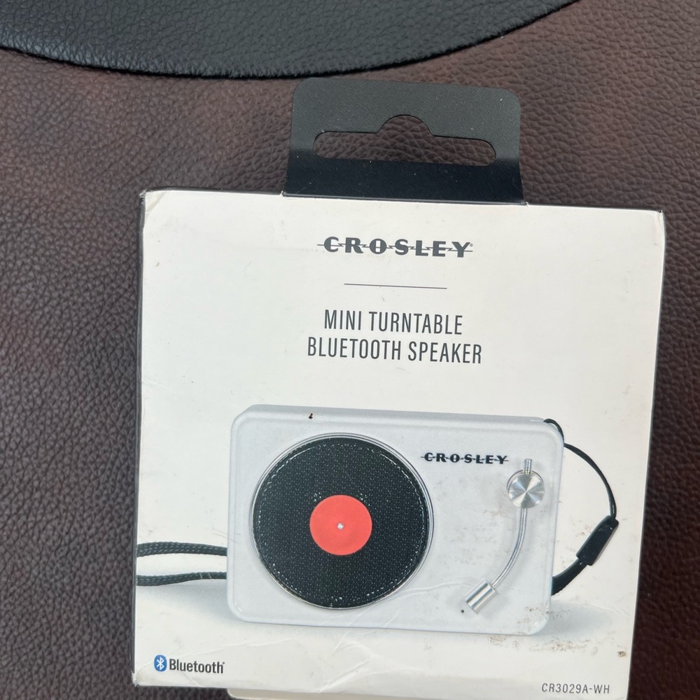 Crosley Mini Turntable Bluetooth Speaker - Black and Red